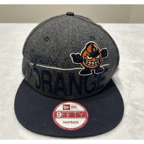 New Era 9Fifty Hat Syracuse Orange SnapBack Cap Vintage Rare One Size Gray Blue - Picture 1 of 6